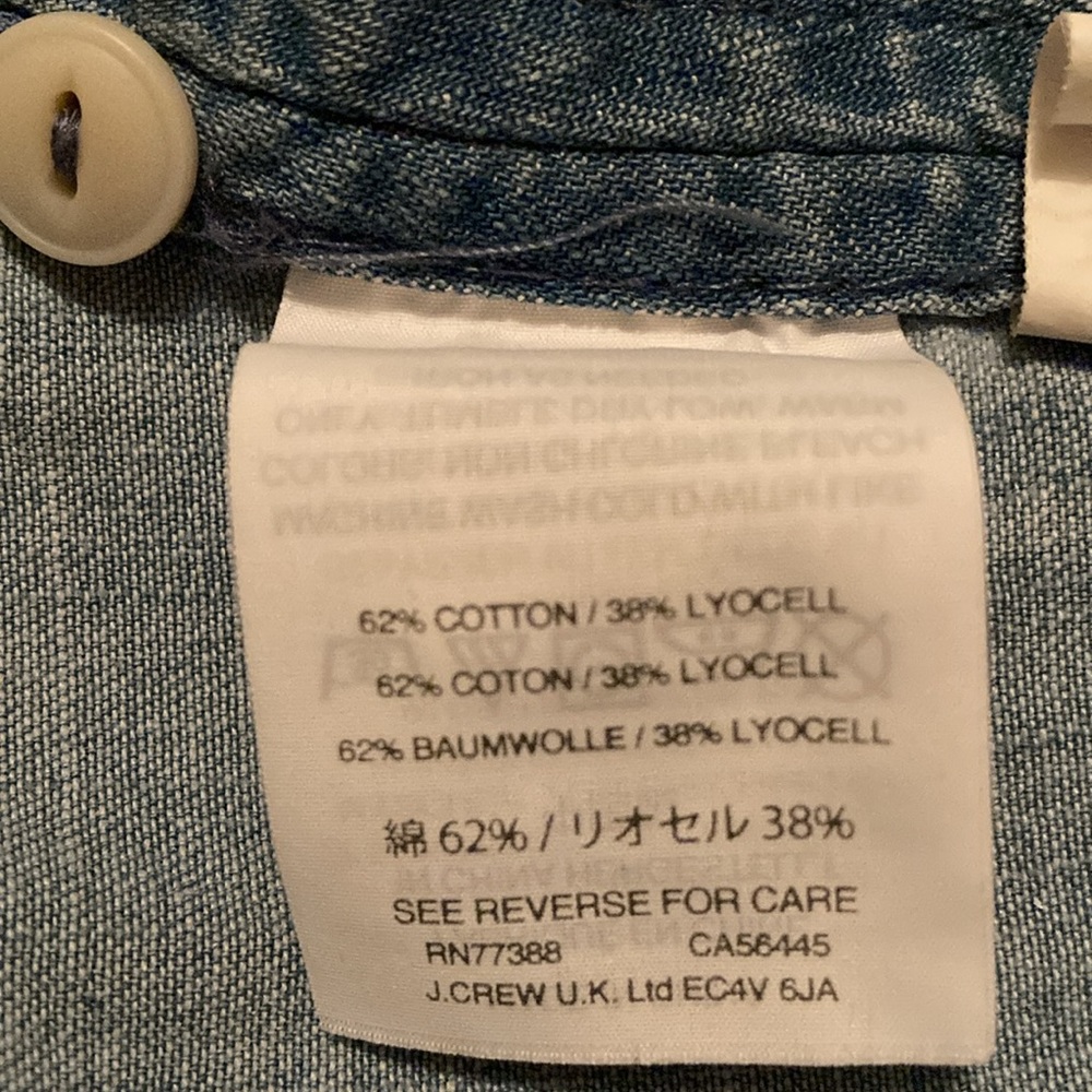 Madewell Central Shirt in Roberta Indigo NEW XXS-M - Picture 9 of 9